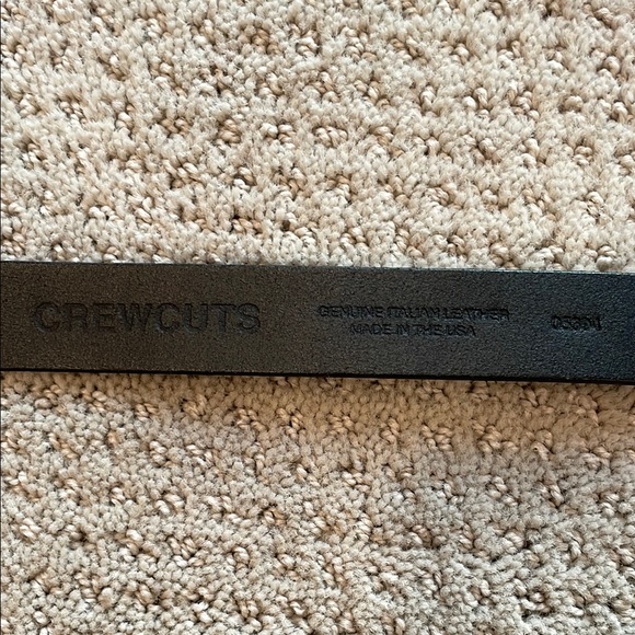 LOT OF 2 Crewcuts Boys Black Genuine Leather Belt with Silver Buckle - Picture 2 of 6